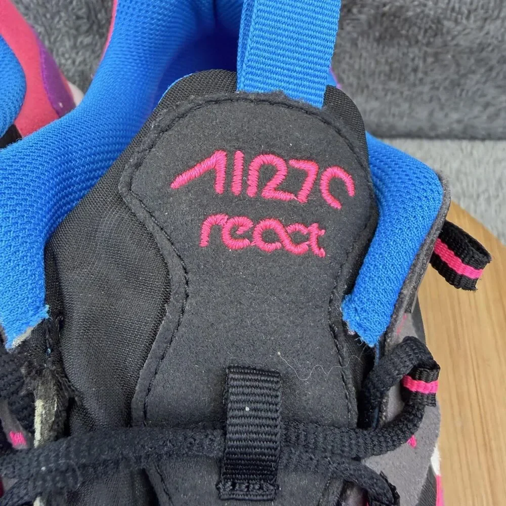 Nike Air Max 270 React Shoes Boys Size 7Y Pink Black Running Sneakers BQ0101-001